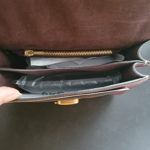 Sold-Tabby Pebbled Leather Flap Bag- Deep Red - Picture 8 of 12
